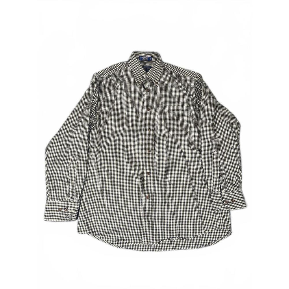 Pendleton Canterbury Wool/Pima Cotton Button Down Men's Medium Long Sleeve Shirt